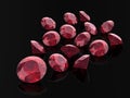 Ruby or Rodolite gemstone Royalty Free Stock Photo