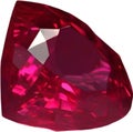 Ruby stone, colorful gemstone clipart. AI-Generated. Royalty Free Stock Photo