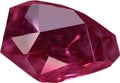 Ruby stone, colorful gemstone clipart. AI-Generated. Royalty Free Stock Photo