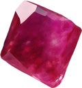 Ruby stone, colorful gemstone clipart. AI-Generated. Royalty Free Stock Photo