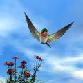 Ruby-throated hummingbird - 3D render