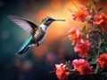 Ruby-throated Hummingbird On A Perch