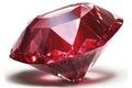 Ruby on a white background. 3d rendering, 3d illustration. Royalty Free Stock Photo