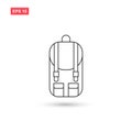 Rucksack backpack icon vector design isolated 2