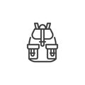 Rucksack, backpack line icon