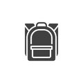 Rucksack, backpack vector icon