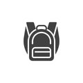 Rucksack, backpack vector icon.