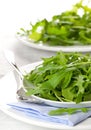 Rucola on plate