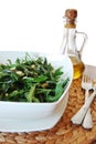 Rucola salad and olive oil Royalty Free Stock Photo