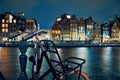 Amsterdam at night, the Netherlands Royalty Free Stock Photo