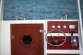 Rudder and Equipment to control inside the Boat Royalty Free Stock Photo