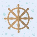 Rudder nautical marine icon. Vector graphic