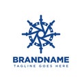 Rudder Ship Camera Logo, symbolizing direction and clear vision Royalty Free Stock Photo