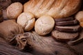 Ruddy bread and wheat grain Royalty Free Stock Photo