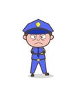 Rude Inspector Character Face Vector