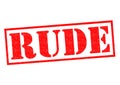 RUDE Rubber Stamp Royalty Free Stock Photo