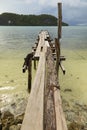 Rudimentary wooden jetty, Friwin Island, Raja Ampat