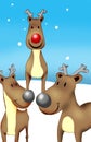 Rudolf and friends Royalty Free Stock Photo