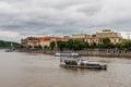 Rudolfinum, Czech Philharmonia, Prague Concervatory, and the Faculty of Law Charles University, a view from the right bank of Vl