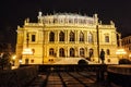 Rudolfinum - Czech philharmonic, Prague, night scene
