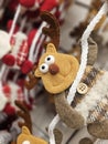 Rudolph the Red-Nosed Reindeer Celebrates Christmas with Santa Claus Royalty Free Stock Photo