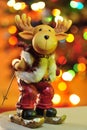 Rudolph the reindeer on colorful background Royalty Free Stock Photo