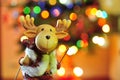 Rudolph the reindeer on colorful background Royalty Free Stock Photo