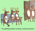 Niche business for Rudolph the Reindeer Royalty Free Stock Photo