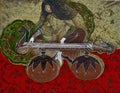 Rudra Veena Instrument Painting Royalty Free Stock Photo