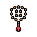 rudraksha beads color icon vector illustration