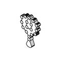 rudraksha beads isometric icon vector illustration