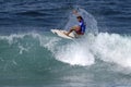 Rudy Palmboom surfing in the Triple Crown Hawaii