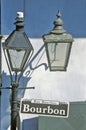 Rue Bourbon Street Sign, New Orleans, Louisiana Royalty Free Stock Photo