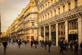 Rue d`Alsace Lorraine at sunset. Toulouse. France Royalty Free Stock Photo