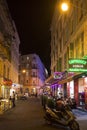 Rue de Belgique by night, Nice, France