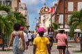 Rue de la Republique in Fort-de-France, Martinique, West Indies, is the main commercial street