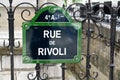 Rue de Rivoli street sign