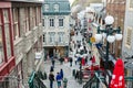 Rue du Petit Champlain and Escalier Casse-Cou Breakneck Steps, Quebec City, Canada Royalty Free Stock Photo