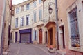 Rue Porte des MarÃÂ©chaux, the way to Abbey of Saint-Gilles, monastery in Saint-Gilles, southern France