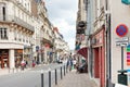 Rue Saint Aubin street in Angers, France
