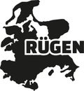 Ruegen map with name