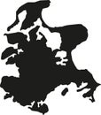 Ruegen map silhouette