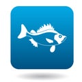 Ruff fish icon, simple style