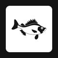 Ruff fish icon, simple style