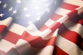 Background flag of the United States of America for national federal holidays celebration and mourning remembrance day. USA symbol Royalty Free Stock Photo