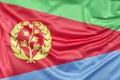 Ruffled Flag of Eritrea. 3D Rendering Royalty Free Stock Photo