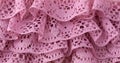 Ruffled lavender lace trim Royalty Free Stock Photo