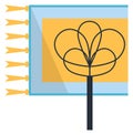 Rug beater icon. Carpet dust cleaning tool