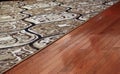 Rug Cover Hardwood Floor Royalty Free Stock Photo