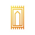 Rug icon gradient yellow orange colour ramadan symbol illustration perfect Royalty Free Stock Photo